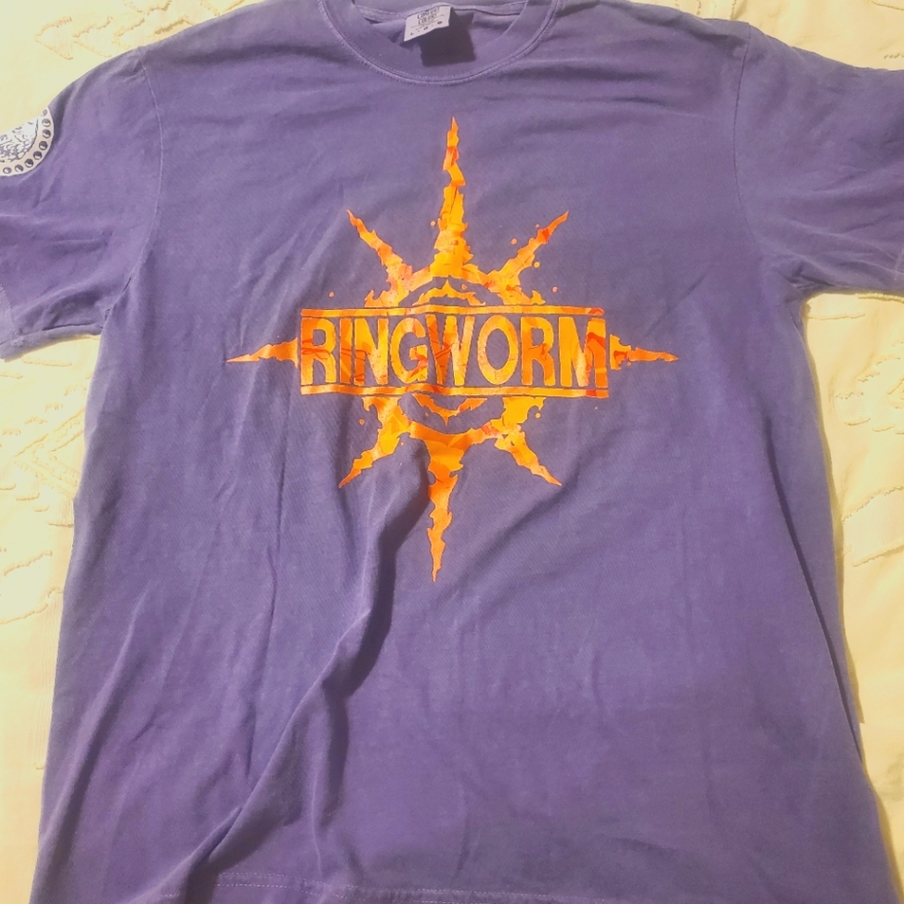 Ringworm The Promise Cleveland hardcore Logo Short Sleeve T‑Shirt Purple/Orange